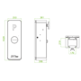Parkeringsbom - Lige arm (3 m) - Venstreopening | 3.000.000 cyklusser - LED-indikatorer: Nødtilstand - Mulighed for backup-batteri - Egnet til udendørs