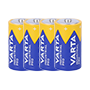 Pakke 4x Batteri LR20 / D / MN1300 - Varta - Alkaline Zn-MnO2 ikke-opladelig - Spænding 1,5V - Nominel kapacitet 15000mAh - Pris pr. pakke. Salg i pakker á 4 stk.