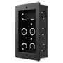 Frontpanel og indbygningsbox - Akuvox-specifik AK-R20A-BLACK - Panel: 120 (H) x 189 (B) x 3 (D) mm - Box: 179 (H) x 116 (B) x 50 (D) mm - Fremstillet af aluminium og galvaniseret stål