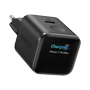 Anker - Mini USB-oplader - Strømforsyning 45W - GaN hurtigopladning | Smart display - Output 1x USB-C - Sort | Automatisk detektion