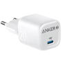 Anker - USB-oplader - Strømforsyning 20W - Hurtig opladning - Output 1x USB-C - Farve: Hvid | Lille og let