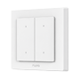 Aqara Smart Wall Switch H2 - Styrer 2 uafhængige lyskredsløb - Kompatibel med og uden neutral leder - Zigbee / Thread / Matter / Kræver hub - 200-240 VAC, 50/60 Hz - Kompatibel med Apple HomeKit, Alexa og Google