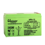 Genopladelig Upower-batteri - Blybatteri-teknologi - AGM - Spænding 12V - Kapacitet 6 Ah - 151 x 50 x 93 mm / 1840 g - Til backup eller direkte brug