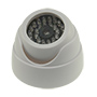 NIVIAN simuleret (dummy) kamera - IR dome - plastikkabinet - 30 funktionelle røde LED'er - design beregnet til udendørs brug - strømforsyning 2 AA-batterier