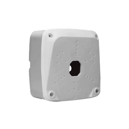 Forbindelsesboks - Til dome kameraer - Fremstillet af plastik - Hvid farve - 135 mm (h) x 135 mm (w) x 63 (d) mm