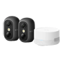 EufyCam C35 2+1 (HomeBase Mini) - PureColor Farvnattsyn - AI detekterer personer, køretøjer og kæledyr - MicroSD op til 256 GB / HomeBase Mini: 1TB - Indbygget genopladeligt batteri 6500 mAh - Egnet til udendørs IP67