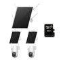 Nivian kit CCTV 4G Solar 4MP - NVR 4-kanals autonom med 30000mAh batteri og 25W panel - Motoriserede PT-kameraer 4MP med 7800mAh batteri - 4G LTE Cat.4 og WiFi6 dual-band forbindelse - Inkluderer MicroSD 32GB - Intelligent fjernstyrring via EseeCloud-app