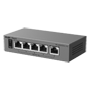 Ruijie Reyee Cloud-administreret L2-switch - 5 Gigabit Ethernet-porte 10/100/1000 Mbps - AI-baseret fejltolerance (intelligent failover) - Gratis livslang administration via Ruijie Cloud - Ultra-kompakt metaldesktop-chassis - Overspenningsbeskyttelse på 6 kV