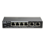 Reyee PoE Cloud Switch - 4 Gigabit PoE-porte + 2 Gigabit Uplink RJ45 - Borthastighed 10/100/1000 Mbps - 30W pr. port 802.3af/at / Max. 54W - VLAN/Port Isolation/Loop Detection - Porthastighedsbegrænsning