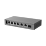 Ruijie Reyee Cloud Managed L2 PoE Switch - 6 Gigabit-porte og 1 SFP-oplink - Port 1 og 2 med PoE++-indsprøjtning (802.3bt) - Samlet PoE-strømbudget på 120 W - PoE Watchdog og uafbrydelig strømforsyning - Visuelt DIP-switch og metalkabinet