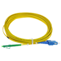 Duplex fiberoptisk forbindelsesledning - Højtydende single-mode fiber G657A2 - LC APC og SC UPC hybridkonnektorer - Præcis længde på 10 meter - Gul LSZH yderskjorte - Universal generisk kompatibilitet
