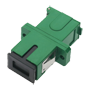 SC-type fiberoptisk adapter - Simplex konfiguration (til 1 fiber) - Design med lang flange - Automatisk sideslutter (Auto Shutter) - Beskyttelse mod støv og laserbestråling - Sikker fastgørelse med skruer