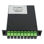 Højpræcisions PLC optisk splitter - Konfiguration 1x8 (1 indgang, 8 udgange) - Højydelse single-mode fiber G657A2 - Integreret lavtab APC SC-stik - Kompakt og robust modulær kassettetype - Sort overfladebehandling