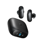 Soundcore Liberty 5 Pro Max Sort - Realtidsoversetning til 100 sprog - AMOLED-etui med AI-notetagning - 8 mikrofoner + 2 benledningssensorer - Bluetooth 6.1 forbundet til 3 enheder - Vand- og svedresistent IP55