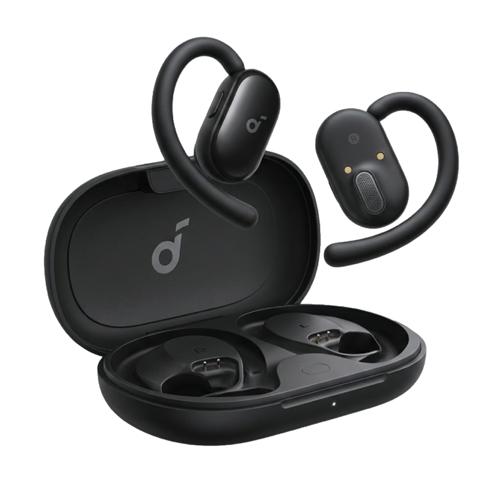 Soundcore V20i trådløse øretelefoner - Åbent design til omgivelsesbillede - Kraftig bas med 16 mm drivere