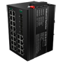 White Brand PoE Switch - DIN-skinnemontage - 24 Gigabit-porte + 4 Gigabit SFP - 90W porte 1-2 23-24/30W porte 3-22/Maks. 360W - IEEE802.3af/at/bt | PoE/PoE+/Hi-PoE - VLAN/STP/RSTP/MSTP/ERPS/SNMP/ACL - Statisk LAG/IGMP Snooping/DHCP Snoop/802.1x