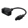 Indgangsforbindelse skrueklemme 4-polet - 4-pins udgangsforbindelse (pitch 3mm) - Integreret 10 cm kabel, 24 AWG