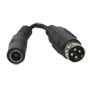 DC adapter - 105 mm lang - Mini Din hun-stik - Standard han-stik - Tilpasser standard strømforsyning - Til SAFIRE DVR'er
