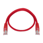 Safire UTP-kabel - Ethernet - RJ45-stik - Kategori 5E - 0,3 m - Farve: Rød