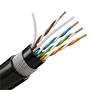 Spole med Cat6 netværkskabel 305 meter - 100% kobberledere for maksimal signalkvalitet - Stålarmering mod gnaver - Dobbelt beskyttelseskappe af PE og PVC - Anbefalet optimal rækkevidde op til 70 meter - Certificeret frekvens op til 250MHz