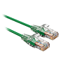 Slim UTP-patchkabel - Ethernet - RJ45-stik - Kategori 6A - 0,1 m - Farve: Grøn