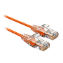 Slim UTP-patchkabel - Ethernet - RJ45-stik - Kategori 6A - 0,15 m - Orange