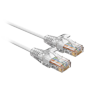 Slim UTP Patchkabel - Ethernet - RJ45 stik - Kategori 6A - 0,15 m - Hvid