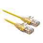 Slim UTP Patchkabel - Ethernet - RJ45-stik - Kategori 6A - 0,15 m - Gul farve
