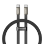 Veger - USB-kabel 2.0 til alle enheder - USB-C til USB-C - Metalhus, flettet nylon med ABS - PD hurtiglading 60W | 480Mbps - Længde 1,2m | Sort
