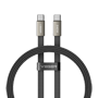 Veger - USB-kabel 2.0 til alle enheder - USB-C til USB-C - Metalhus, flettet nylon med ABS - PD hurtiglading 240W | 480Mbps - Længde 1,5m | Sort
