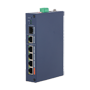 X-Security Industrial L2 Managed Switch - 4 PoE-porte 10/100 (Port 1 Hi-PoE til 60W) - Dobbelt uplink: 1x RJ45 Gigabit og 1x SFP Gigabit - Centraliseret administration via lokalt webmiljø - DIP-switch: Extend (250m) og PoE Watchdog-funktioner - Rustfrit stålhus IP30 til DIN-skinne