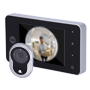 Digital dørkikkert med ringeklokke - Kamera 0,3 Mpx | Synsvinkkel 105° - LCD TFT-display 4" | Fotooptagelse - Døre med tykkelse mellem 38 og 110 mm - Batteridrevet med AAA-batterier - Farve sølv