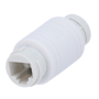 Connector - Input stik RJ45 - Output stik RJ45 - UTP kompatibel - IP68 - Hvid farve