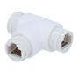 RJ45 Adapter - Input stik RJ45 hun - Output stik 2 RJ45 hun - UTP kompatibel - IP66 - Hvid farve