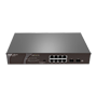 Reyee PoE Desktop-switch - 8 RJ45-porte + 2 Uplink SFP - 8 Gigabit-porte + 2 Gigabit-porte - 8 PoE+ porte 802.3af/at | Samlet strøm 120W - Portisolering / Flowtjek - Rackmonteringsfjedre inkluderet