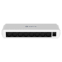 Uadministreret Gigabit-switch - 8 RJ45 Gigabit-porte 10/100/1000 Mbps - Automatisk MDI/MDIX-krydsoversættelse - Ultra-let og stilfærdig desktopdesign - IEEE-energieffektiv teknologi 802.3az - IEEE 802.3x fulddupleks flowkontrol