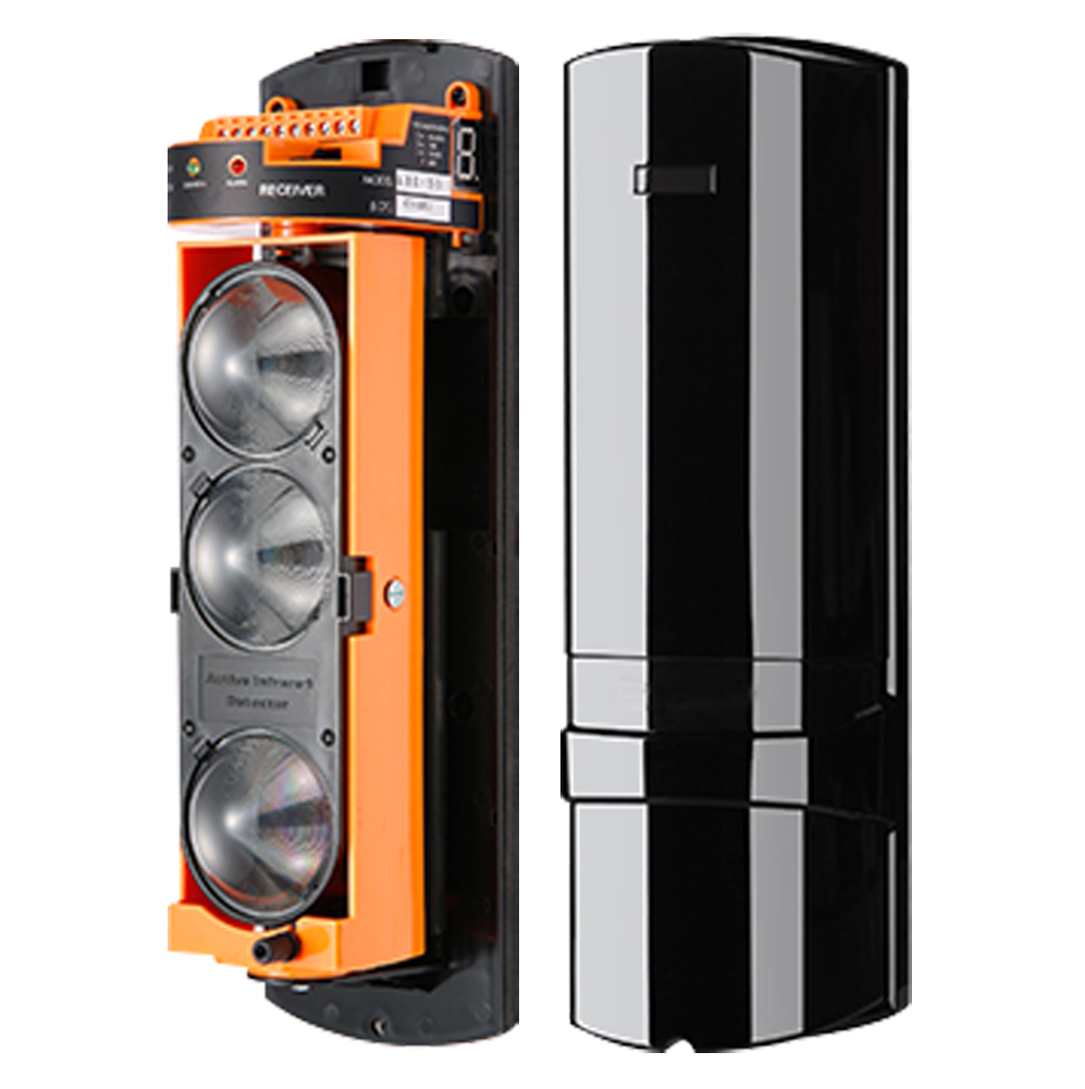 Infrarød barriere detektor - Kablet | 3 stråler - Maks. detektionsafstand 150 / 450 m - Høj konfigurationskapacitet - Tamper | Relæ udgange | LED Display - Strømforsyning 12~24VDC/VAC