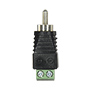 Safire stik - RCA han - Output +/- med 2 terminaler - 36 mm (D) - 13 mm (B) - 5 g