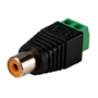 Stik - RCA hun - Output +/- med 2 terminaler - 36 mm (D) - 13 mm (B) - 7 g