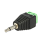 Stik - Jack 3.5 mm Mono - Output +/- med 2 terminaler - 41 mm (D) - 14 mm (B) - 5 g