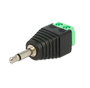 Stik - Jack 3.5 mm Mono - Output +/- med 2 terminaler - 41 mm (D) - 14 mm (B) - 5 g