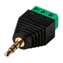 Safire stik - Jack 3,5 mm Stereo - Output +/ med 2 terminaler - 42 mm (L) - 18 mm (B) - 4 g