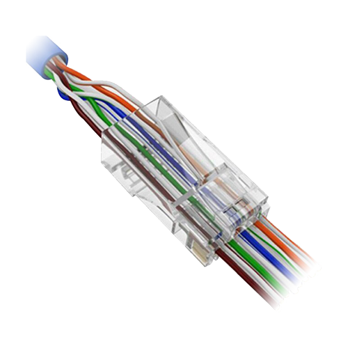 Crimptang til bulkhead stik - Professionel model i høj kvalitet - Stik: EZ-RJ45, RJ11, RJ12 og RJ22 - Kabel: UTP - Hurtig og nem at bruge - Kabelskæreblad
