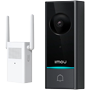 Kit Dørklokke DB60 5MP - WiFi 2,4 GHz / 6200 mAh eller AC 12~24V - 164º / IR 5m - Opkaldsknap / Tovejs audio - PIR sensor / Menneskedetektion - Ringetone / WiFi Extender / Audio