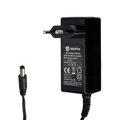 Strømforsyning - Output DC 12 V 2 A - 1 output - Standard jack - Stabiliseret - Kabellængde 1.5m