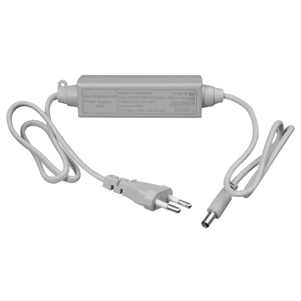 Strømforsyning - Output DC 12 V 2 A - 1 udgang - Jack standard - Vejrbestandig IP66